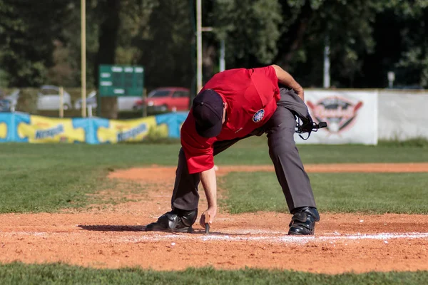 Zágráb Horvátország 2015 Szeptember Baseball Mérkőzés Baseball Club Zágráb Baseball — Stock Fotó