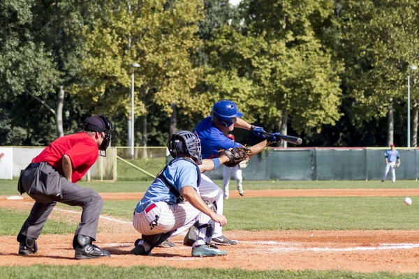 Zagreb Croazia Settembre 2015 Partita Baseball Baseball Club Zagabria Baseball — Foto Stock