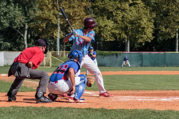 Zagreb Croazia Settembre 2015 Partita Baseball Baseball Club Zagabria Baseball — Foto Stock