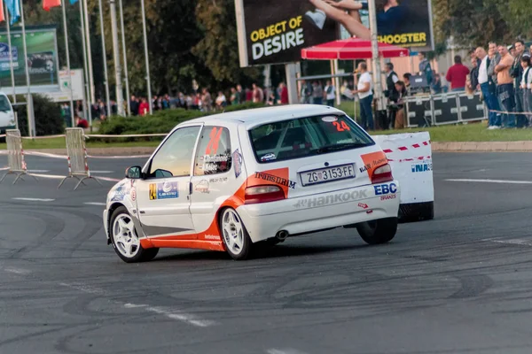 Zagreb Kroatien September 2014 Ina Delta Rally Zagreb Car Race — Stockfoto