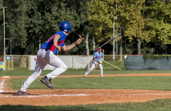 Zagreb Croazia Settembre 2015 Partita Baseball Baseball Club Zagabria Baseball — Foto Stock