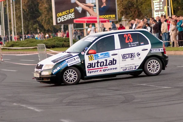 Zagreb Kroatien September 2014 Ina Delta Rally Zagreb Car Race — Stockfoto