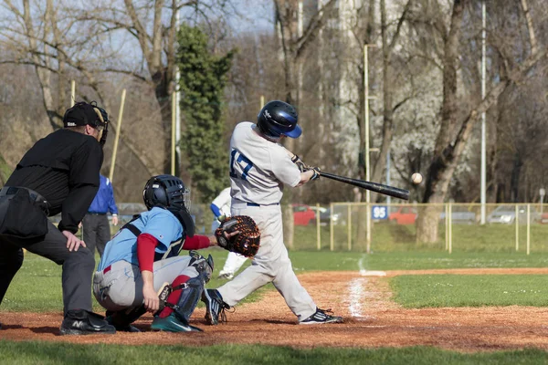 Zagreb Croacia Marzo 2015 Partido Béisbol Club Béisbol Zagreb Jersey —  Fotos de Stock