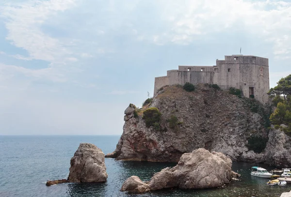 Lovrijenac Fort Top Van Tall Rock Boven Adriatische Zee Dubrovnik — Stockfoto