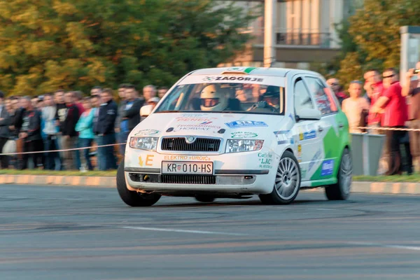 Загреб Хорватія Вересня 2014 41Th Ina Delta Rally Zagreb Car — стокове фото