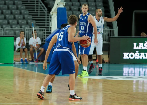 Zagreb Croatia August 2015 Match Ahead Eurobasket 2015 Israel Estonia — ストック写真