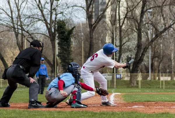 Zagreb Croacia Marzo 2015 Partido Béisbol Club Béisbol Zagreb Jersey —  Fotos de Stock