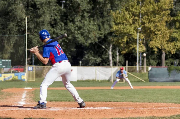 Zagreb Croatia Setembro 2015 Baseball Match Baseball Club Zagreb Baseball — Fotografia de Stock