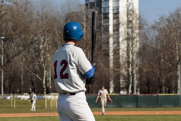 Zagreb Croazia Marzo 2015 Partita Baseball Baseball Club Zagabria Maglia — Foto Stock