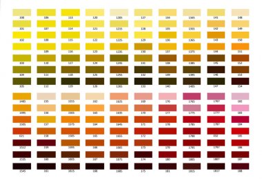 Renk referans illüstrasyon. 100 ile 188 arasında gölge.