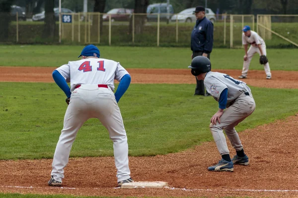 Zagreb Croatia October 2014 Baseball Match Baseball Club Zagreb White — Stock Photo, Image