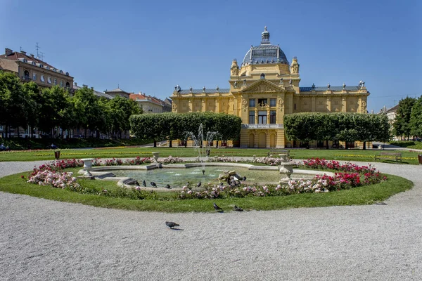 Der Kunstpavillon Zagreb Ist Eine Kunstgalerie Zagreb Kroatien Der Pavillon — Stockfoto