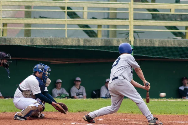 Zagreb Croatia October 2014 Baseball Match Baseball Club Zagreb White — Stock Photo, Image