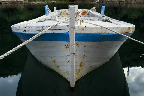 Oude Houten Boot Indalmatiën Stad Novigrad — Stockfoto