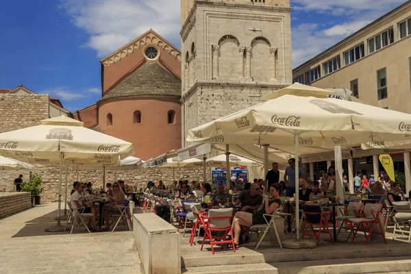 Zadar Croacia Julio 2014 Ciudad Dalmacia Café Zadar — Foto de Stock