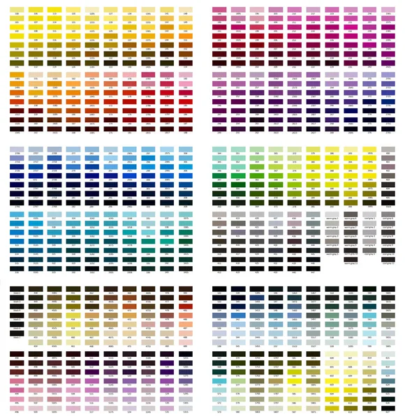 Illustrazione Riferimento Colori Tonalità 100 Grigio Freddo 627 — Foto Stock