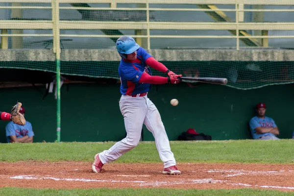 Zagreb Croazia Ottobre 2014 Baseball Match Baseball Club Zagabria Jersey — Foto Stock