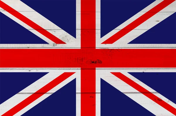 Bandiera Britannica Tavola Legno Sfondo — Foto Stock