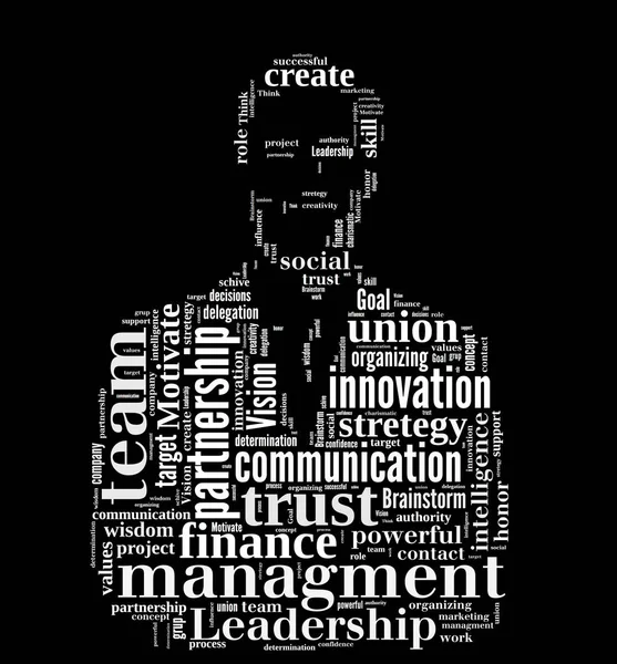 Liderlik, iş, yenilik, işadamı şeklinde başarı ile ilgili kelimeleri içeren kavramsal kelime bulutu