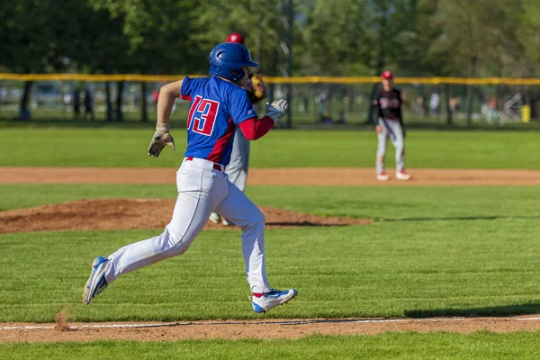 Zagreb Croazia Aprile 2019 Partita Baseball Baseball Club Zagabria Baseball — Foto Stock