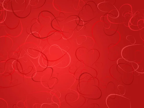 Красные Сердца Красном Фоне — стоковое фото
