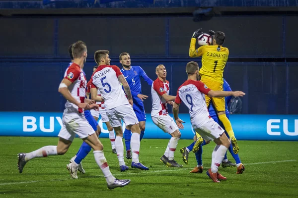 Zagreb Croatia Março 2019 Uefa Euro 2020 Qualifying Croácia Azerbaijão — Fotografia de Stock