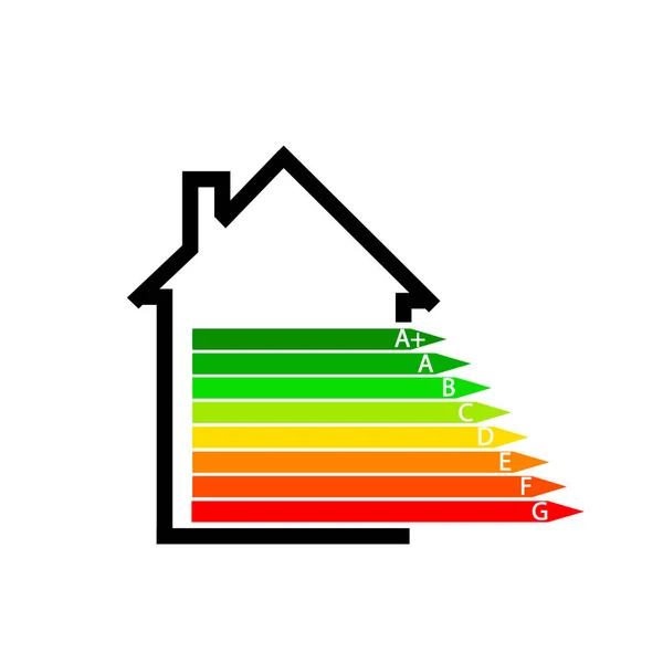 Рейтинг Енергоефективності Іконою Будинку Eps10 — стоковий вектор