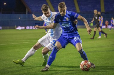 Zagreb, Hırvatistan-13 Temmuz 2019: Hırvat Ligi Supercup, GNK Dinamo vs. HNK Rijeka. Eylem Mislav Orsic (99)