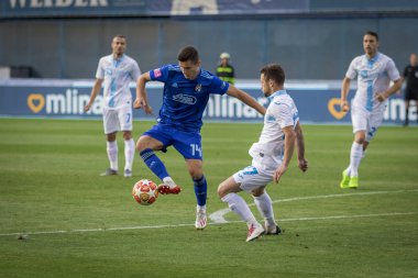 Zagreb, Hırvatistan-13 Temmuz 2019: Hırvat Ligi Supercup, GNK Dinamo vs. HNK Rijeka. Eylem Amer Gojak (14)