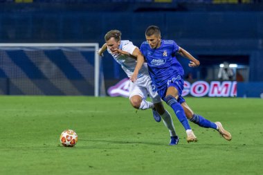 Zagreb, Hırvatistan-13 Temmuz 2019: Hırvat Ligi Supercup, GNK Dinamo vs. HNK Rijeka. Eylem Dino Peric (55)