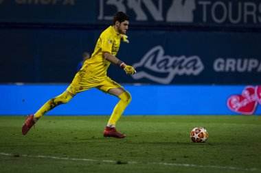 Zagreb, Hırvatistan - 30 Temmuz 2019: Uefa Şampiyonlar Ligi ikinci ön eleme turu, Gnk Dinamo vs. F.C. Saburtalo. Eylem Lazare Kupatadze (27)