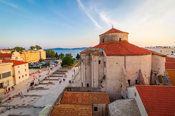 Kościół Donatus Kościół Znajduje Się Zadar Chorwacja Budować Wieku — Zdjęcie stockowe