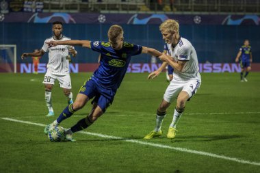 Zagreb, Hırvatistan - 21 Ağustos 2019: Uefa Şampiyonlar Play Off'lar 1. Rosenborg Bk. Eylem Dani Olmo (7)