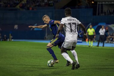 Zagreb, Hırvatistan - 21 Ağustos 2019: Uefa Şampiyonlar Play Off'lar 1. Rosenborg Bk. Eylem Mislav Orsic (99)