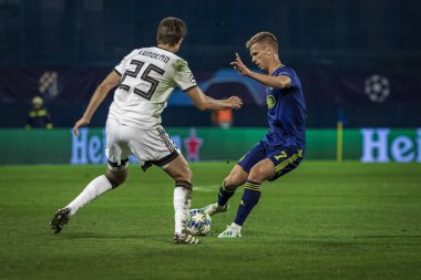 Zagreb, Hırvatistan - 21 Ağustos 2019: Uefa Şampiyonlar Play Off'lar 1. Rosenborg Bk. Eylem Dani Olmo (7)