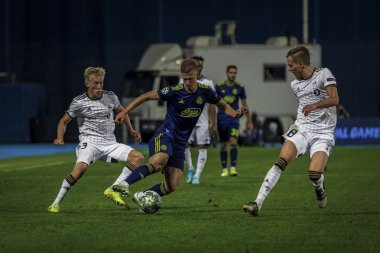 Zagreb, Hırvatistan - 21 Ağustos 2019: Uefa Şampiyonlar Play Off'lar 1. Rosenborg Bk. Eylem Dani Olmo (7)