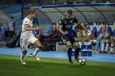 Zagreb, Hırvatistan - 21 Ağustos 2019: Uefa Şampiyonlar Play Off'lar 1. Rosenborg Bk. Eylem Mislav Orsic (99)