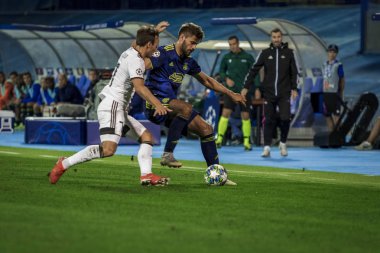 Zagreb, Hırvatistan - 21 Ağustos 2019: Uefa Şampiyonlar Play Off'lar 1. Rosenborg Bk. Eylem Bruno Petkovic (21)