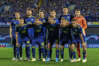 Zagreb, Hırvatistan - 21 Ağustos 2019: Uefa Şampiyonlar Play Off'lar 1. Rosenborg Bk. Gnk Dinamo oyuncu kadrosu