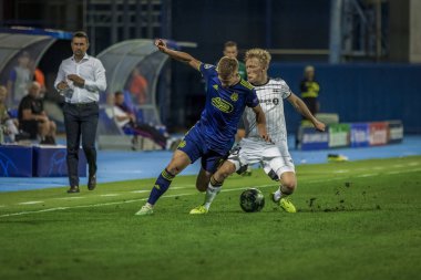 Zagreb, Hırvatistan - 21 Ağustos 2019: Uefa Şampiyonlar Play Off'lar 1. Rosenborg Bk. Eylem Dani Olmo (7)