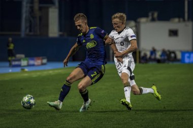 Zagreb, Hırvatistan - 21 Ağustos 2019: Uefa Şampiyonlar Play Off'lar 1. Rosenborg Bk. Eylem Dani Olmo (7)