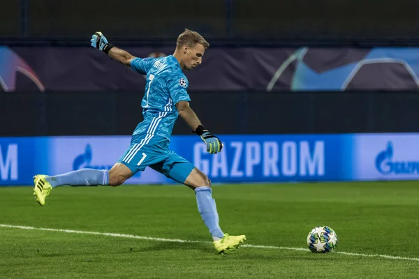 Zagreb, Hırvatistan - 21 Ağustos 2019: Uefa Şampiyonlar Play Off'lar 1. Rosenborg Bk. Eylem Andre Hansen (1)