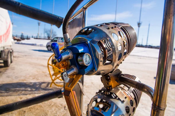 gaz brülör termal balon closeup