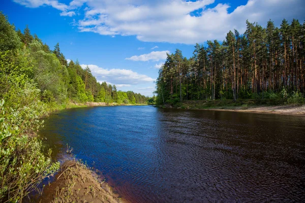 Mayıs ayında Kerzhenets nehri, Rusya, Nizhegorodskaya alan