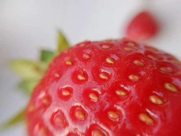 Rote Erdbeere isoliert auf weißem Hintergrund — Stockfoto