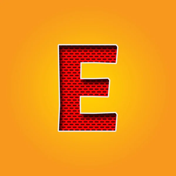 Lettertype Met Één Teken Oranje Gele Kleur Achtergrond Dit Een — Stockfoto
