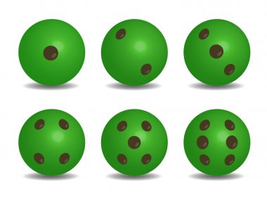 3d Yeşil Renk Vektör Zar