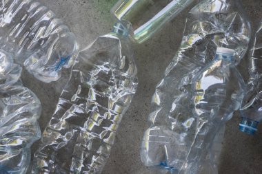 Plastik şişe detay doku.