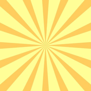 Sarı radyal arka plan, poster tasarım şablonu, vektör çizimi