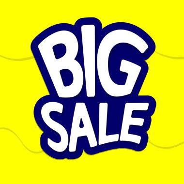 Big Sale, poster tasarım şablonu, vektör illüstrasyon